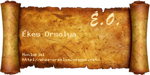 Ékes Orsolya névjegykártya
