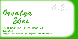 orsolya ekes business card